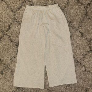 Stylish Justify Light White Gray Wide Leg Loungewear with Pockets